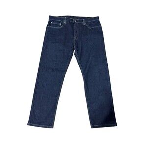 Levis 502 Jeans Men 38W 30L Dark Blue Classic Straight Leg Denim Regular Fit